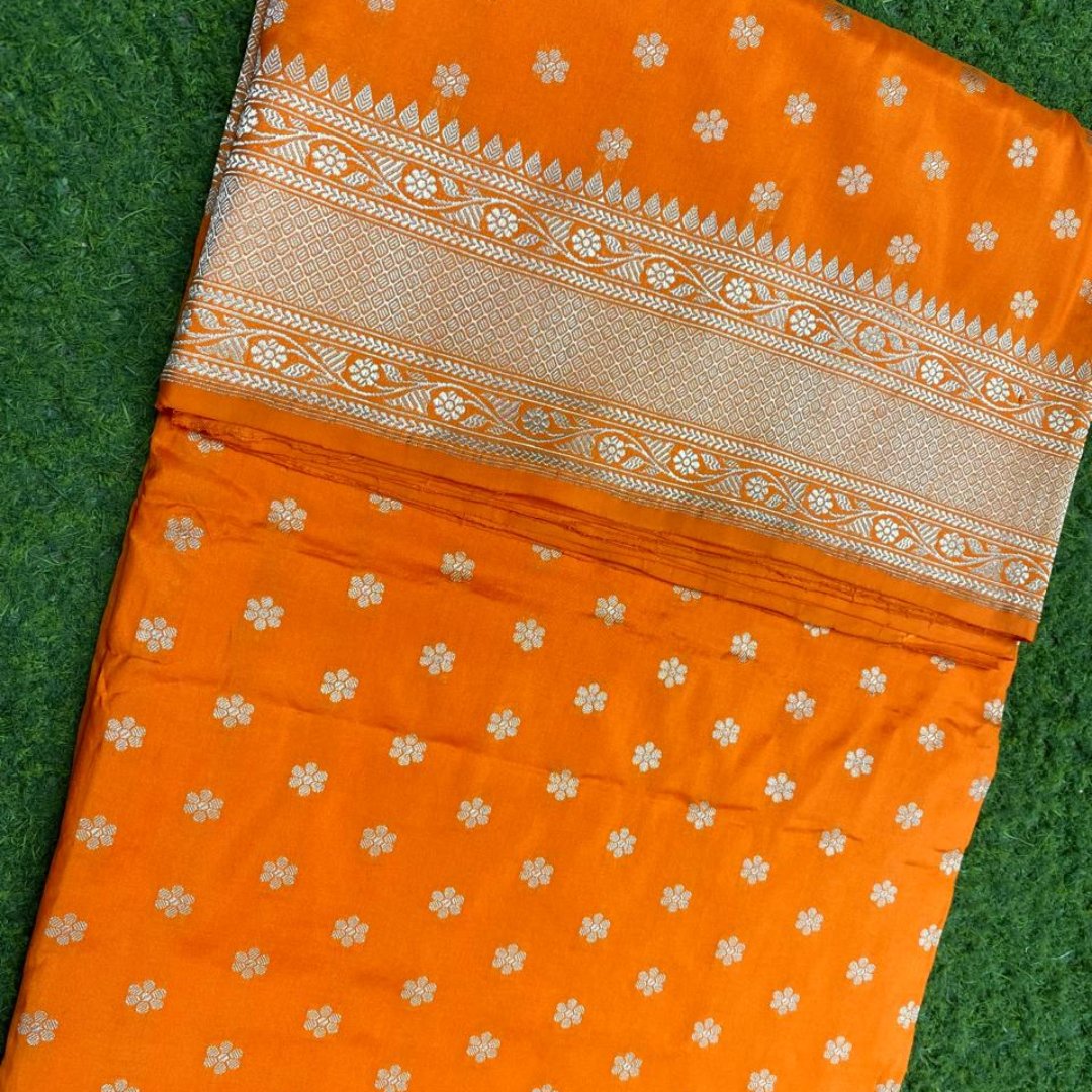 Sanskriti handloom khaddi pure katan silk Exclusive  hand weaving Saree (PRATIPADA)