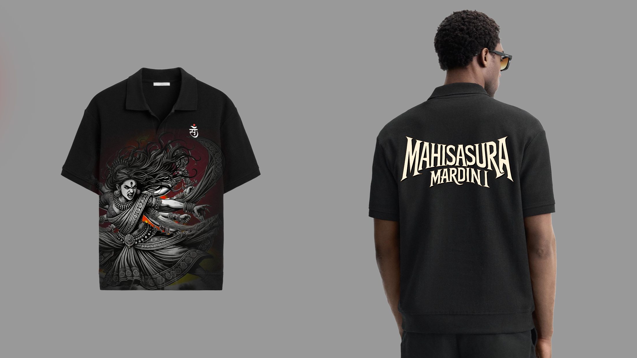 Mahishasura Mardini Polo T-Shirt