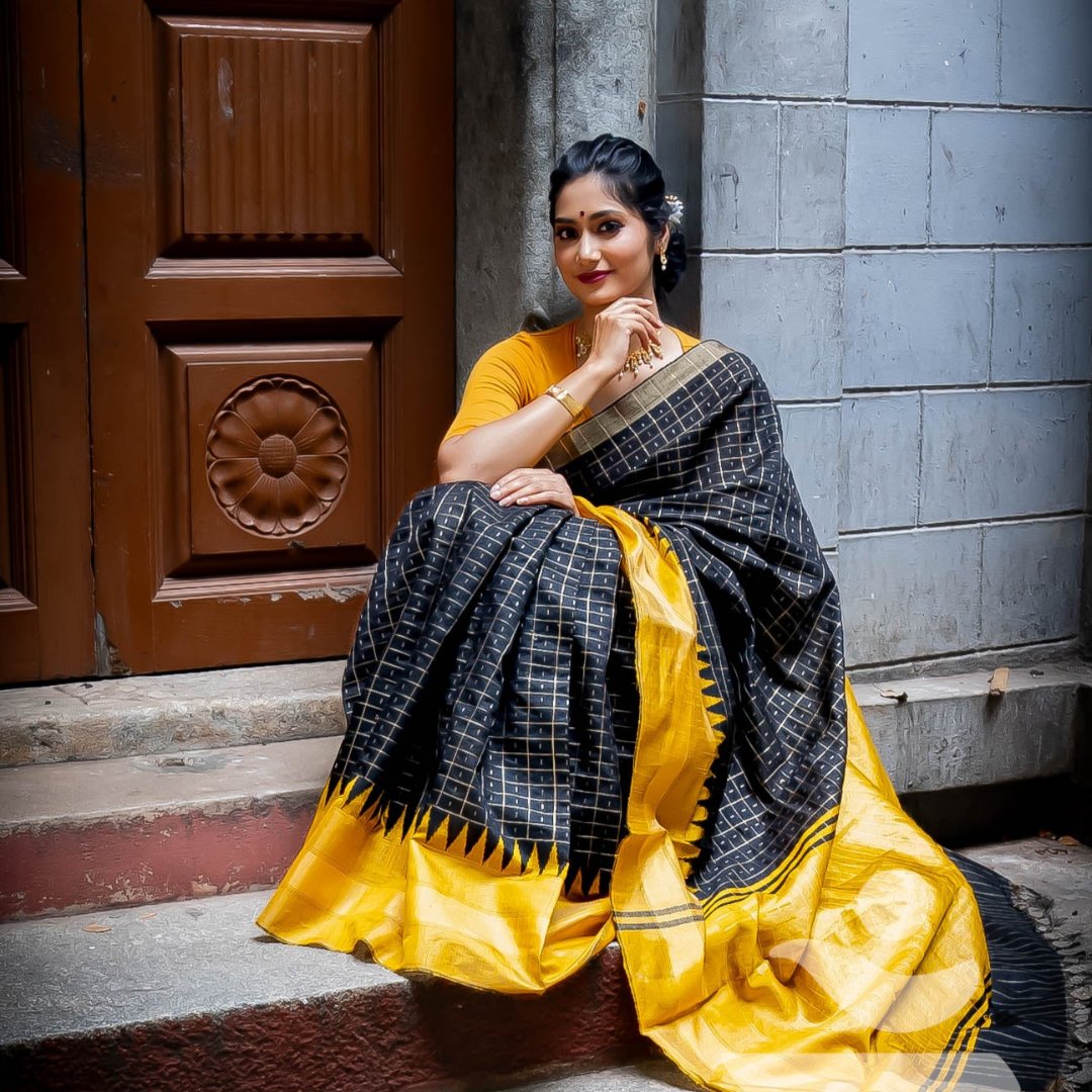 Sanskriti  Handwoven Pure Exclusive Raw silk saree from chattisgharh