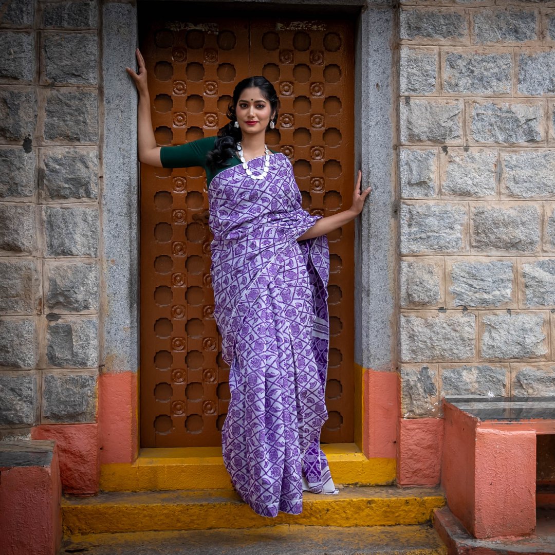 Sanskriti Handwoven Traditional Gamusa Saree from Assam