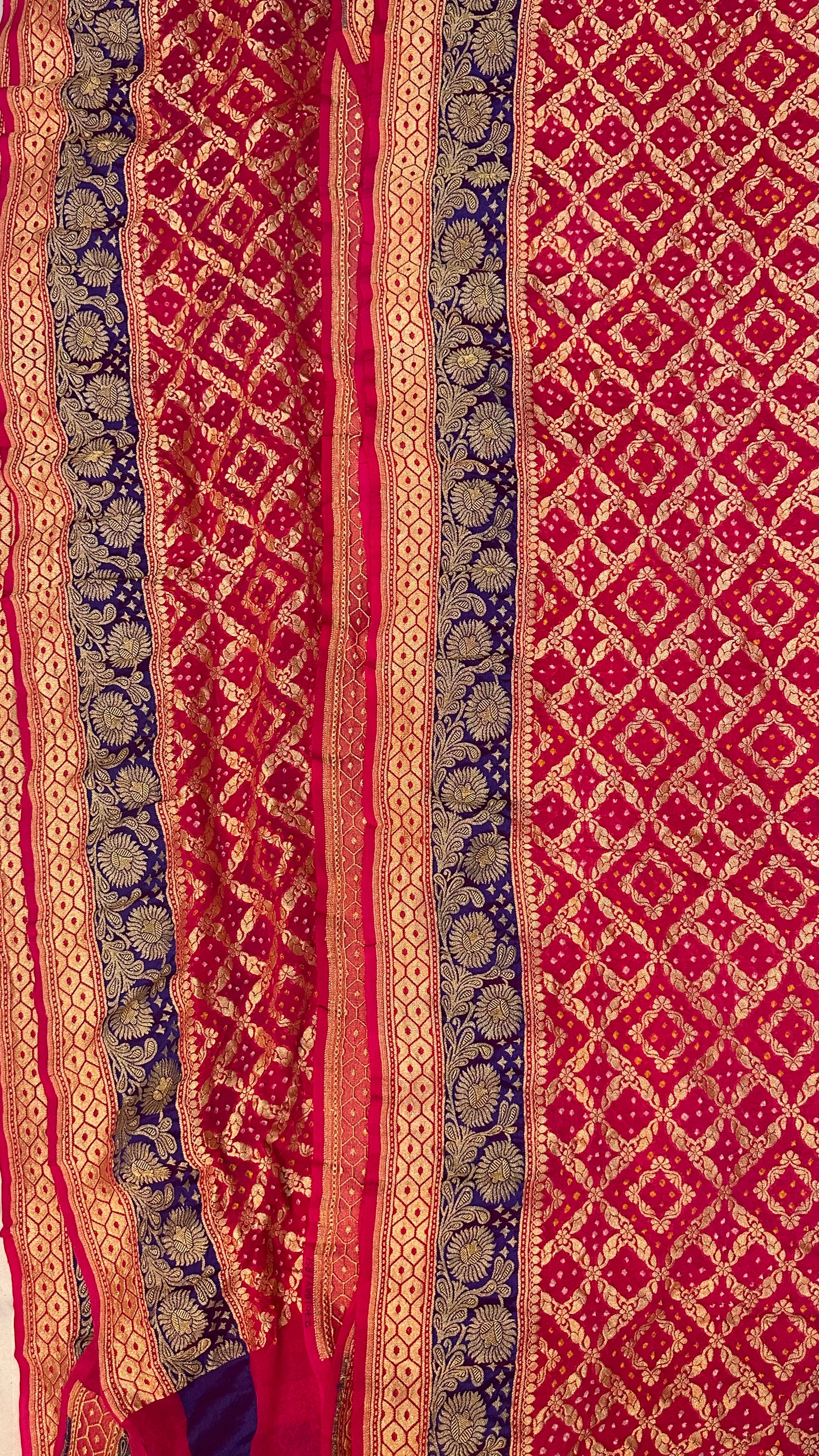 Sanskriti Handwoven Pure Khadi Georgette Banarasi Saree (DASAMI)