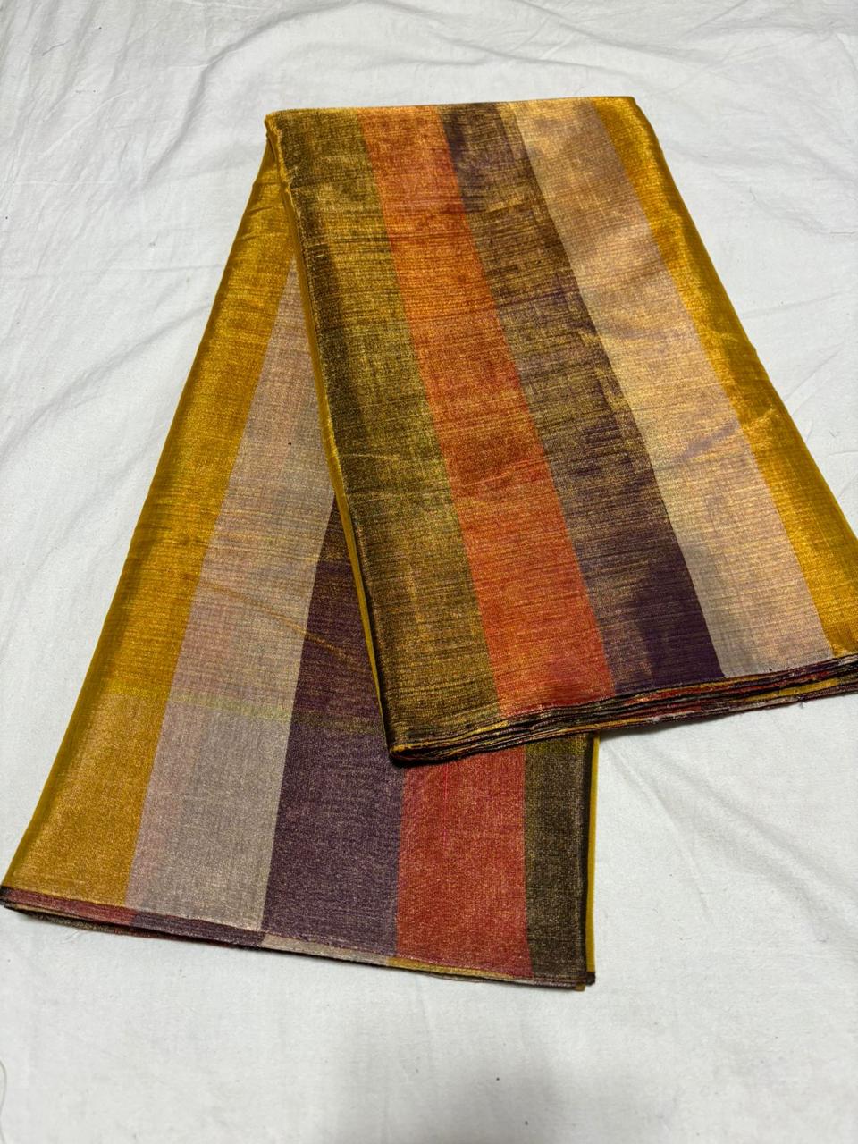 Sanskriti Chanderi Handloom Original Silk Saree With Blouse