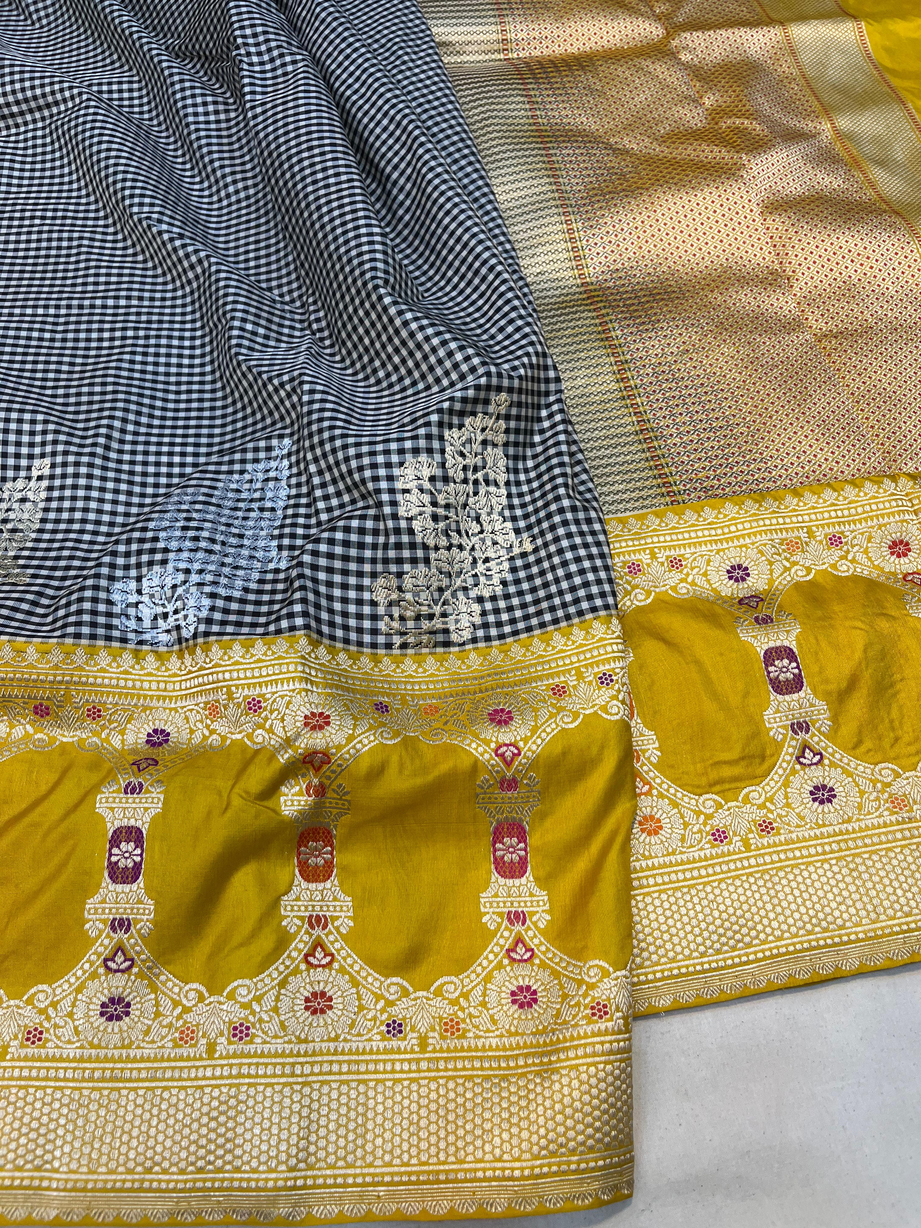 Sanskriti Handloom Pure banarasi katan silk saree