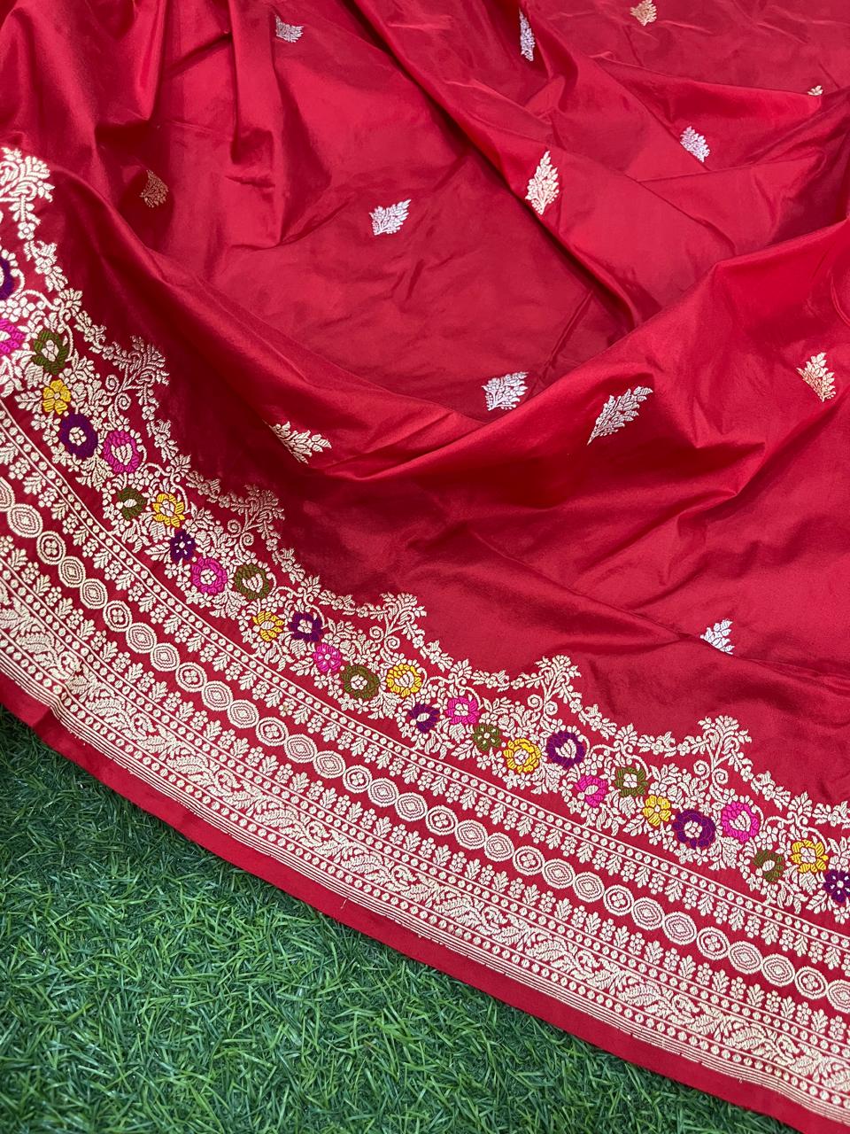 Sanskriti Handloom Pure banarasi katan silk saree