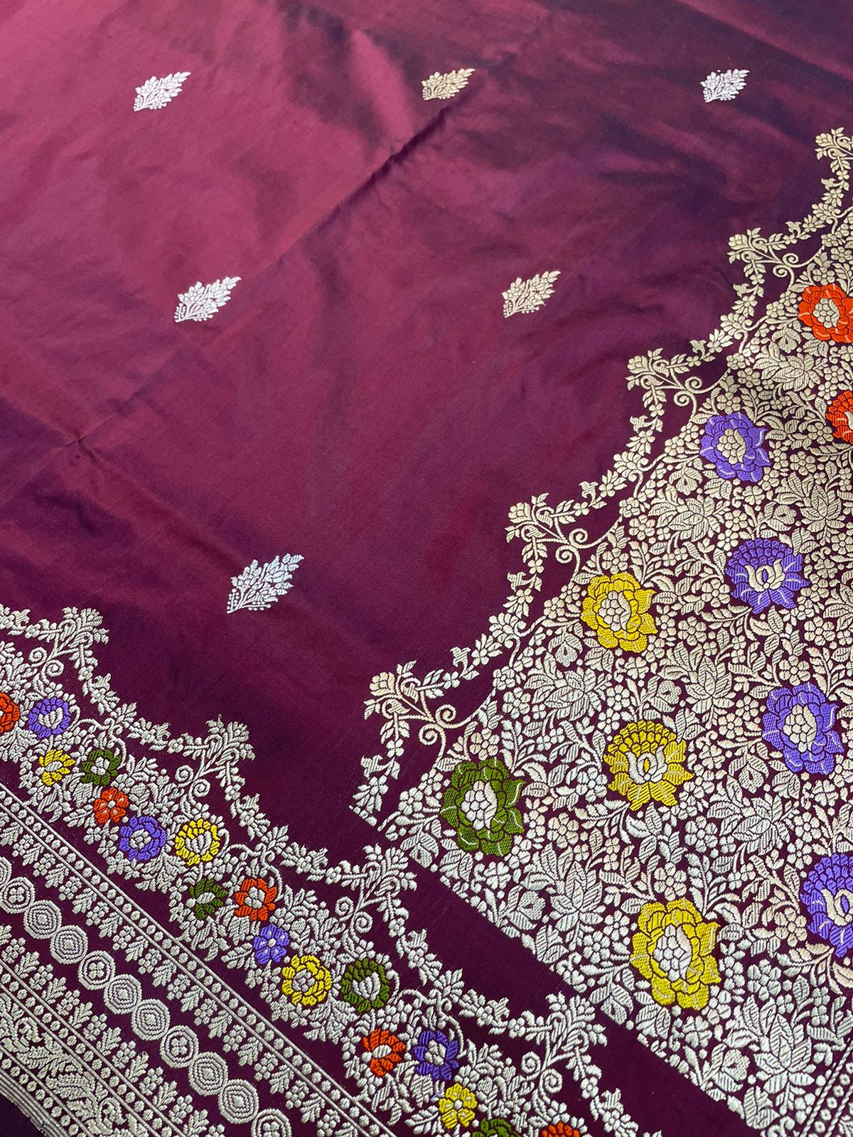 Sanskriti Handloom Pure banarasi katan silk saree