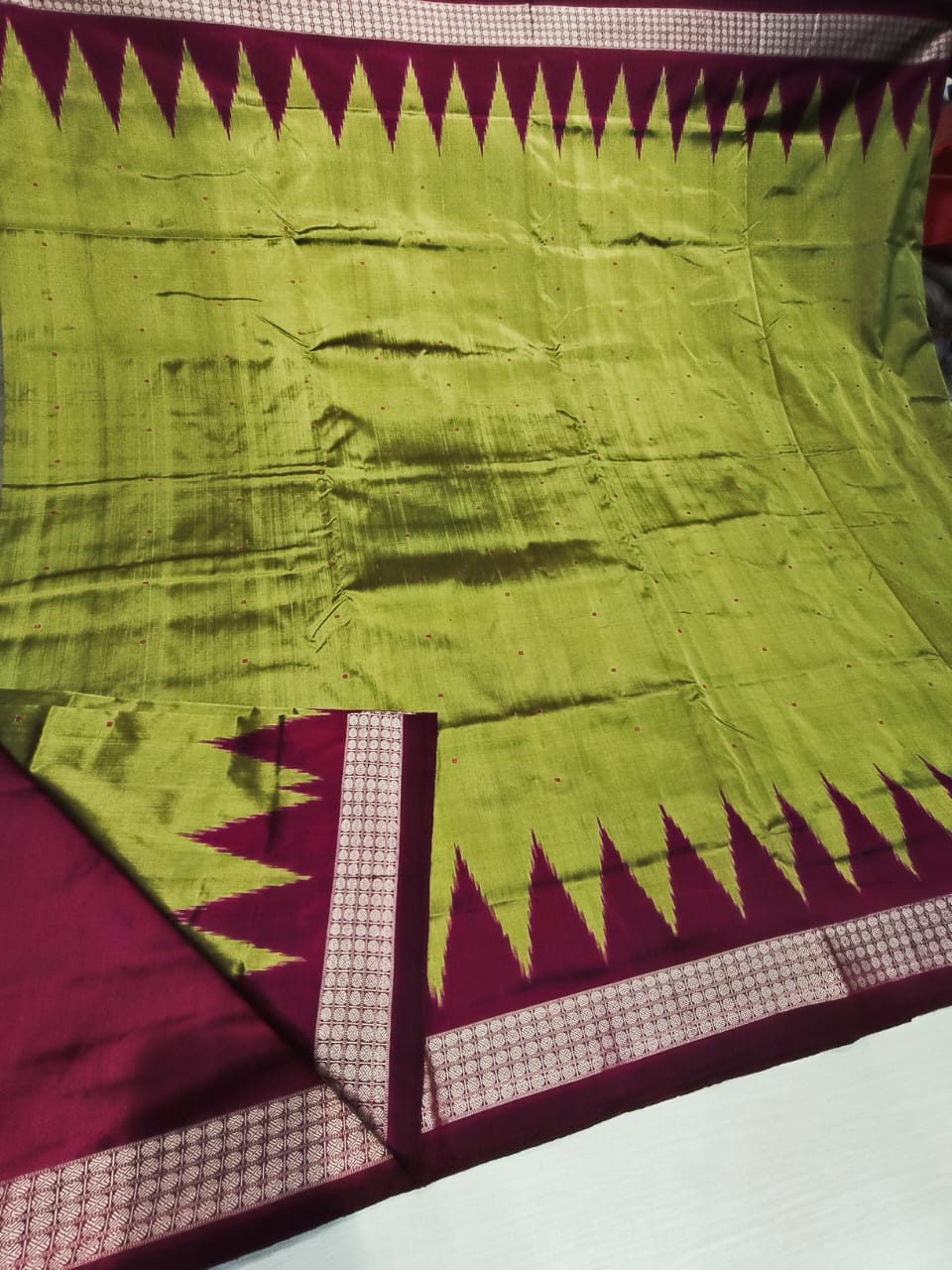 Sanskriti Sambalpuri handloom double ikkkat cum Bomkai  Silk Saree