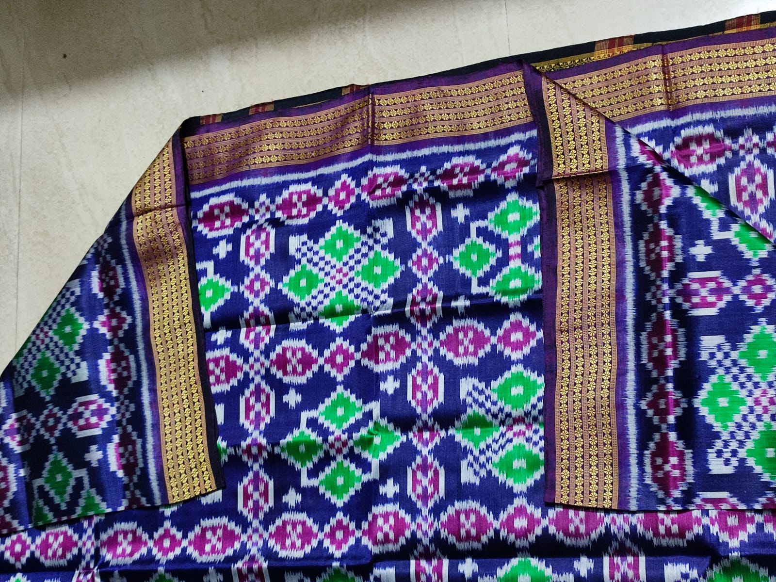 Sanskriti Sambalpuri handloom double ikkkat  Silk Saree