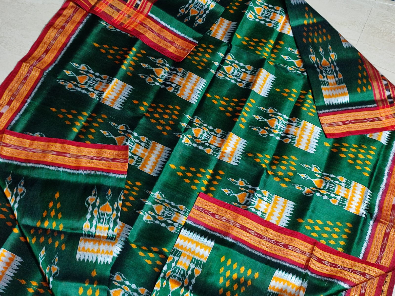 Sanskriti Sambalpuri handloom  mulberry Khandua Silk saree