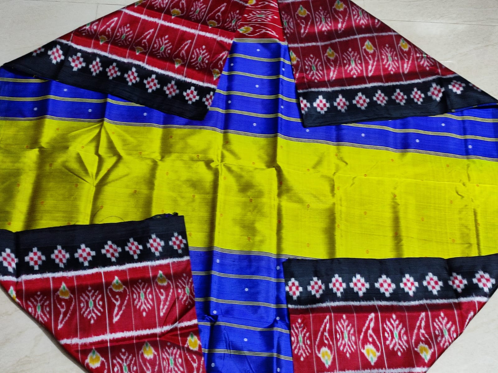 Sanskriti Sambalpuri handloom  mulberry Khandua Silk saree