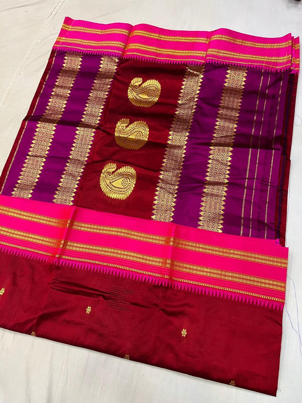 Sanskriti Pure silk Narayanpeth saree