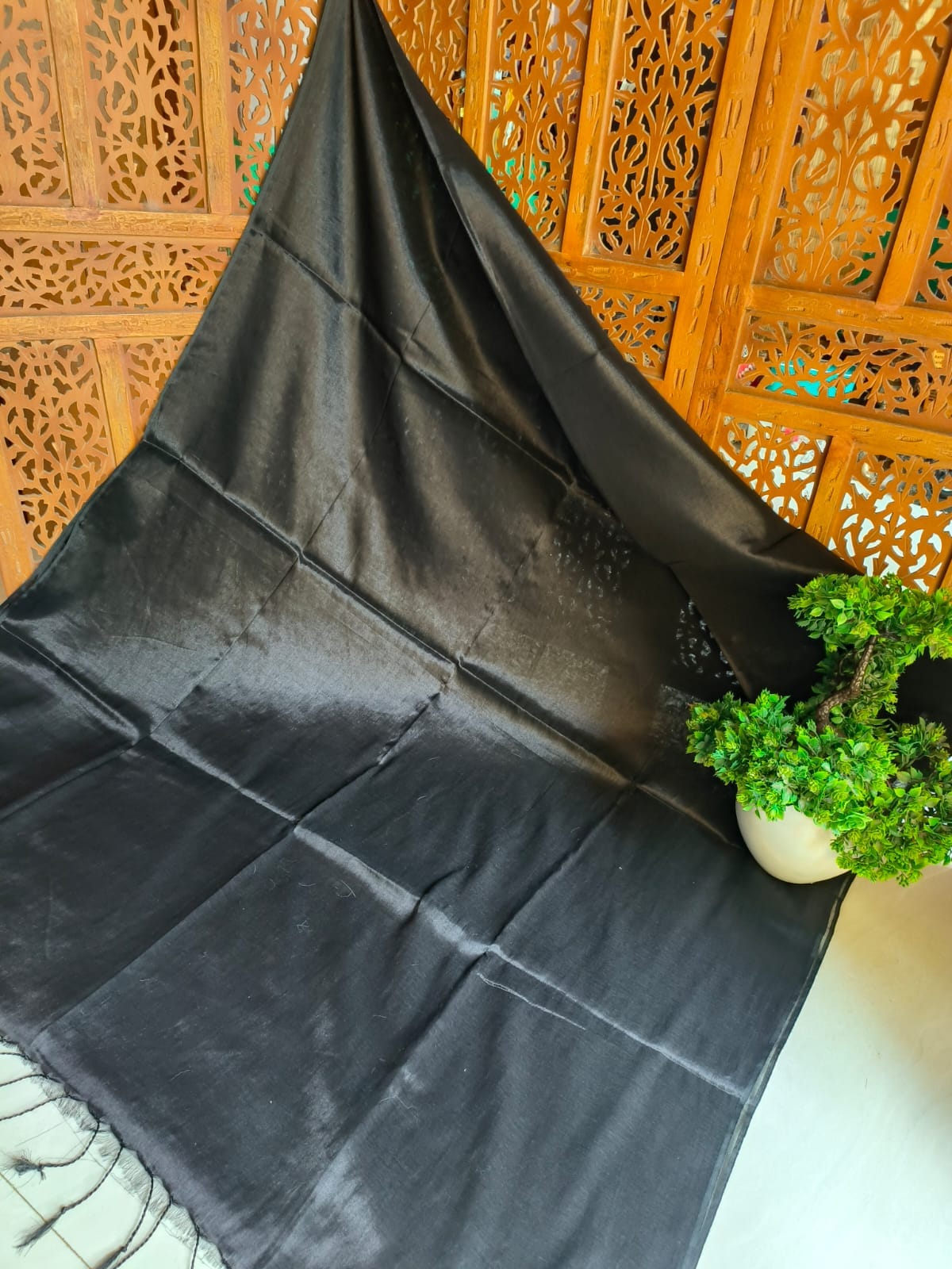 Sanskriti Pure Mulmul raga collection cotton Black saree