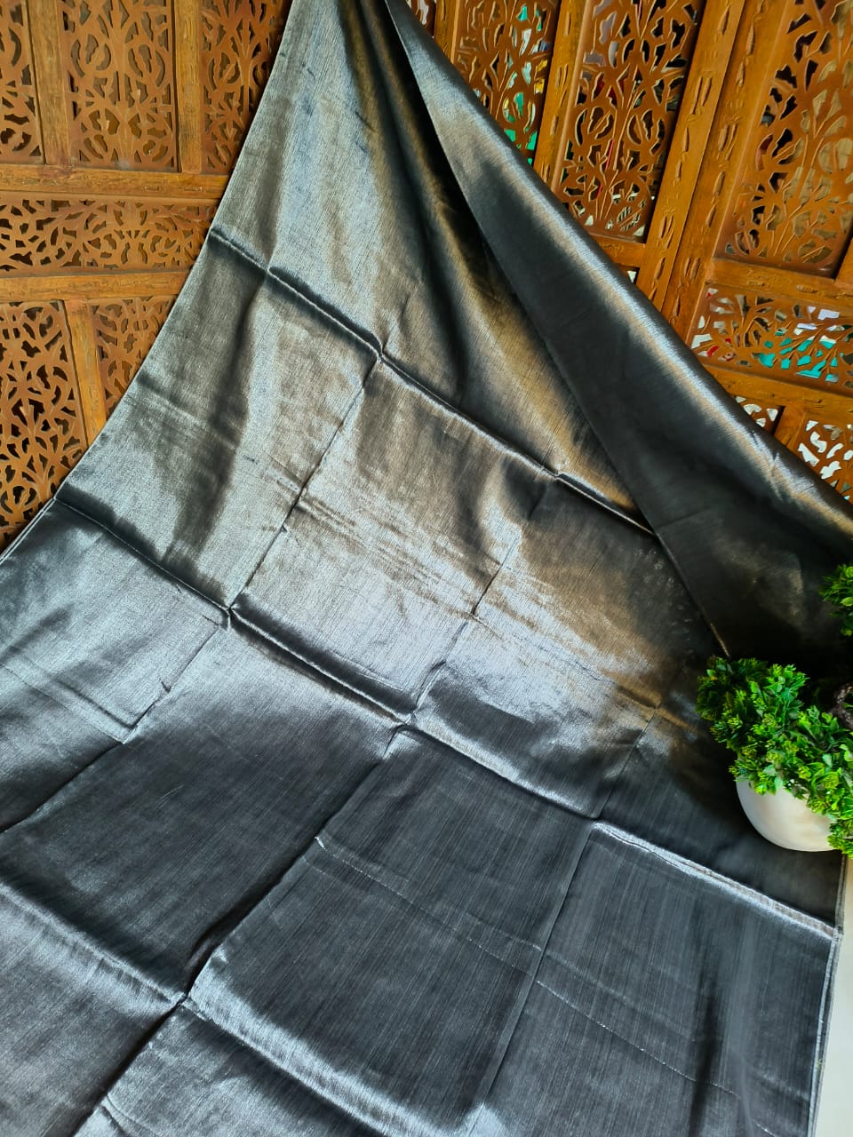 Sanskriti Pure Mulmul raga collection cotton Grey saree