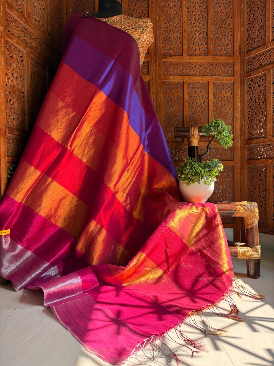 Sanskriti Pure Mulmul raga collection Cotton saree