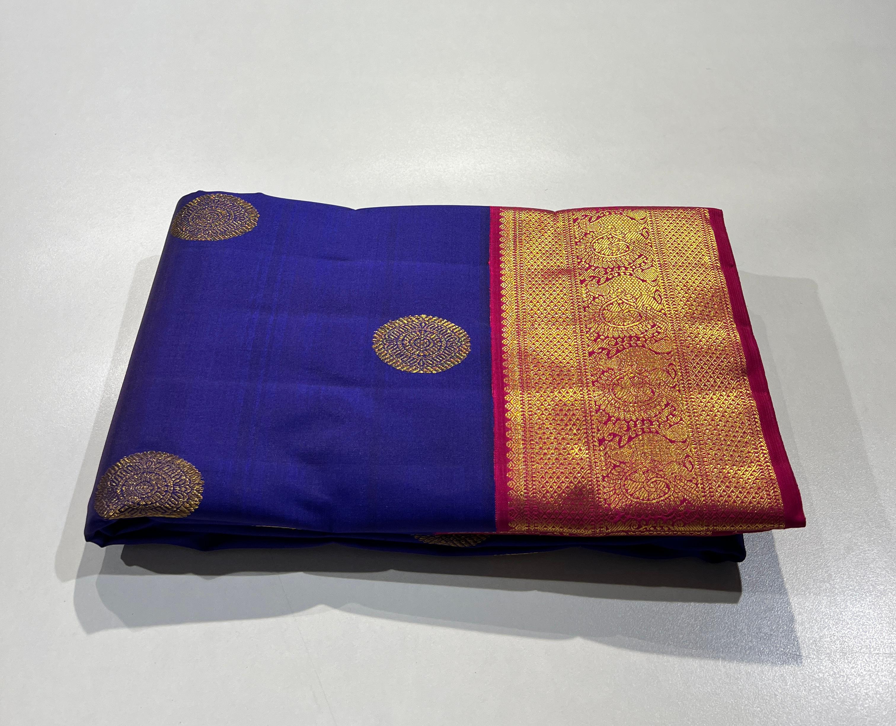 Sanskriti pure Kanchipuram Korvai handloom silk saree