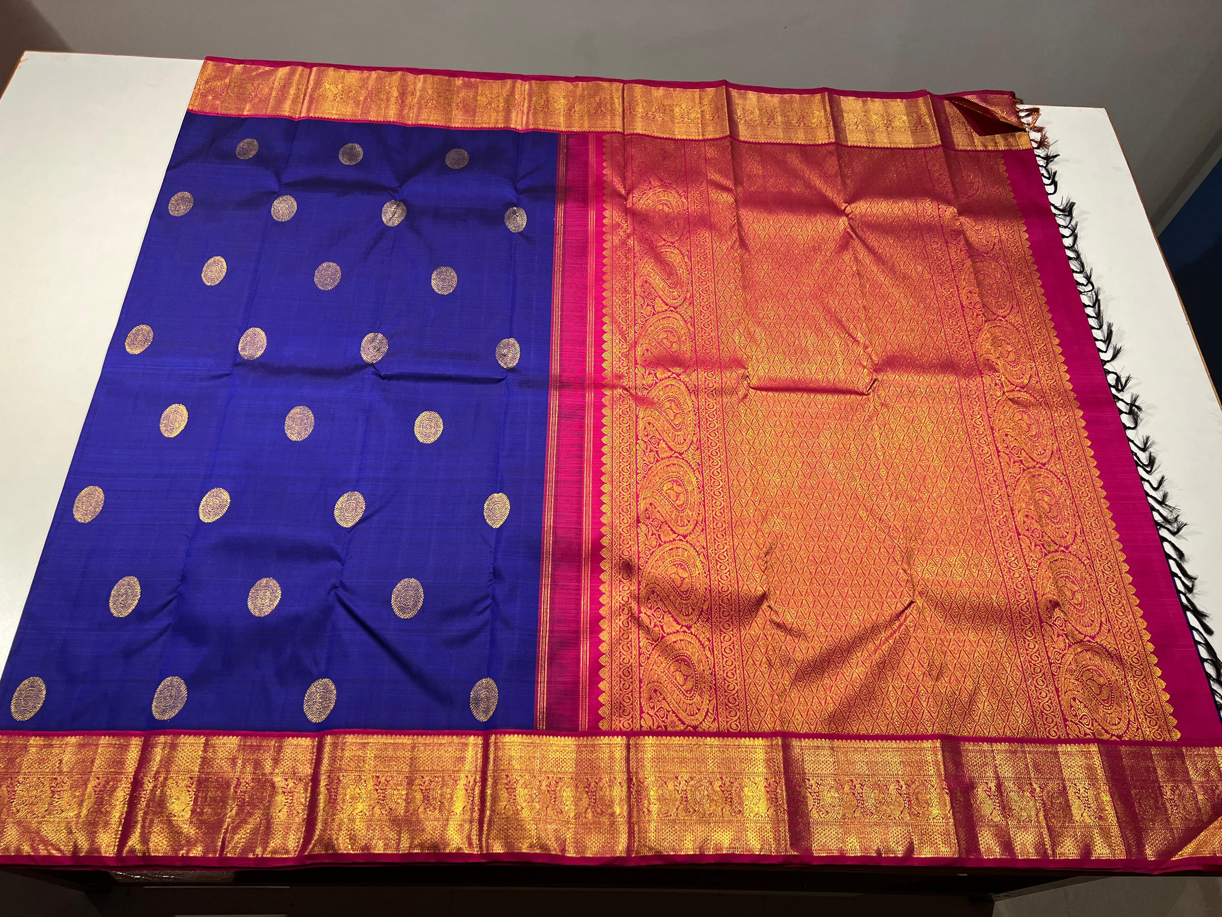 Sanskriti pure Kanchipuram Korvai handloom silk saree