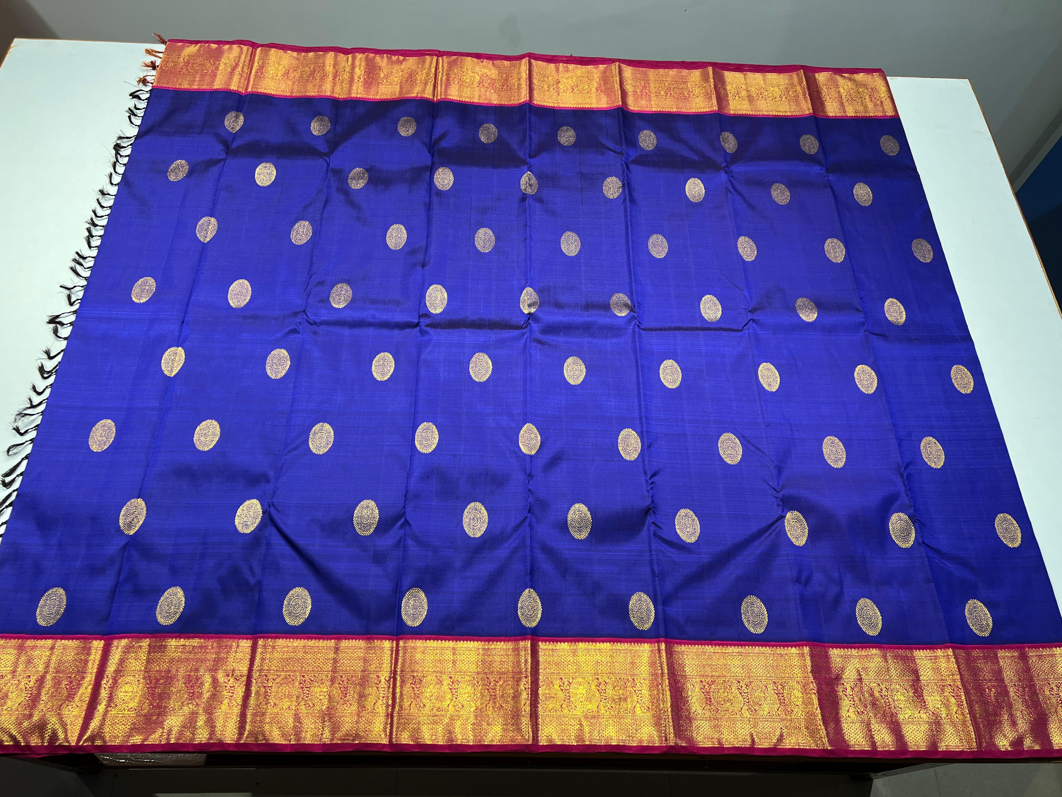 Sanskriti pure Kanchipuram Korvai handloom silk saree