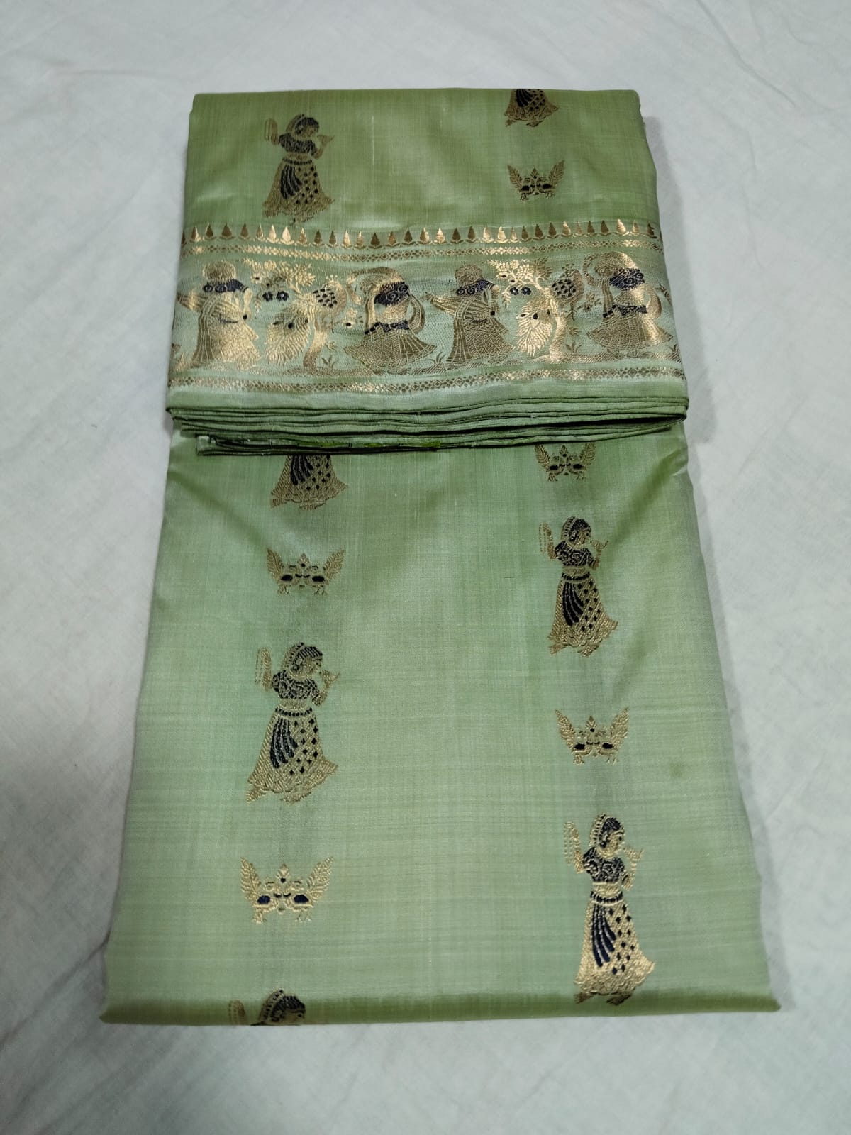 Sanskriti Bishnupuri pure katan Silk  Baluchari saree (Silk mark certified)